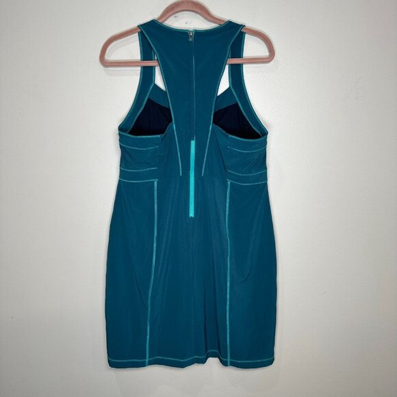 Title Nine Nimblene Dress Size 14 Blue Racerback Sleeveless Outdoor Travel UPF - Picture 9 of 9